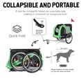 thumbnail image 6 of CQSXDA Steel Frame Folding Dog Bike Trailer with 100LB Capacity Ideal for Cycling, Jogging, and All-Outdoor Activities，Black+Green, 6 of 17