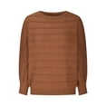 thumbnail image 6 of Levmjia Womens Sweater Long Sleeve Oversized Soft Acrylic Pullover Casual Solid Color Round Neck Comfortable Winter Fall Loose Fit Top, 6 of 8