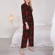 thumbnail image 3 of Balery Rose Conjunto de Pijama con Estampado para Mujer, Conjunto de Dos Piezas con Manga Larga, Ropa de Dormir Suave con Bolsillos, Pijamas Cómodos-Small, 3 of 7