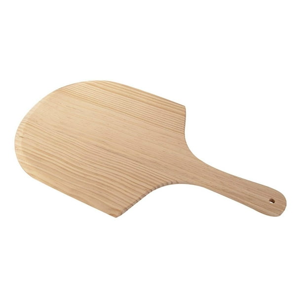 Tabla de pizza de madera, utensilio de cocina, portátil, con asa, bandeja multiusos para servir. 14 pulgadas