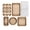 Gold, variant on DONEPART 5-Piece Bakeware Set, Carbon Steel Non-Stick Baking Pans with Round/Square Cake Pan, Muffin Pan, Loaf Pan,Roast Pan