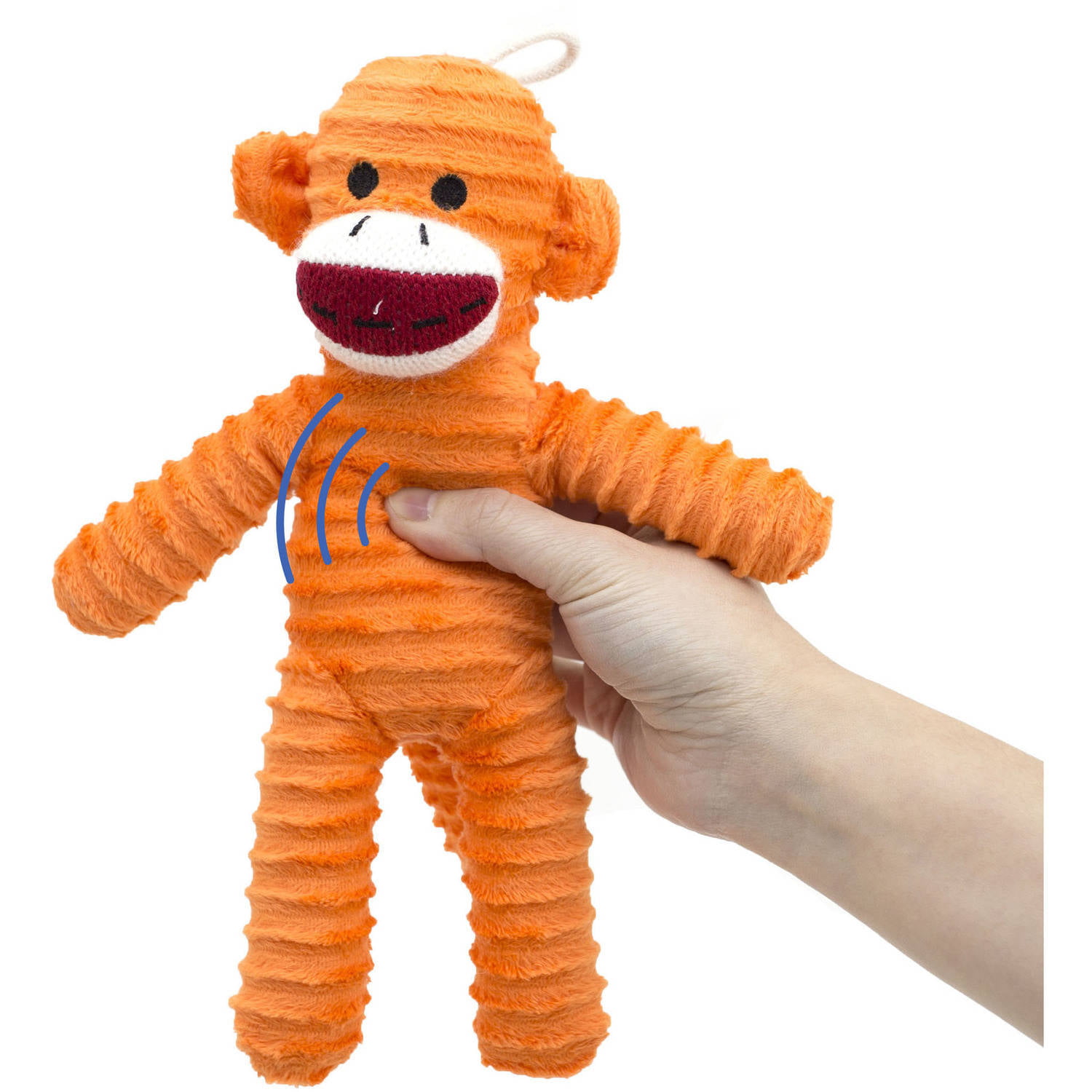 orange stuffed monkey