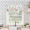 thumbnail image 4 of nqOlkjepod Daisy Botanical Farmhouse Short Window Curtain Valances, Pastoral Farmhouse Floral Rod Pocket Kitchen Valances for Living Room Bedroom Bathroom Cafe, 1 Panel - 54" x 18", 4 of 8