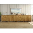 thumbnail image 2 of WAMPAT Sideboards Buffet Cabinets with Doors, 4-in-1 Extra Wide Kitchen Wood 141.6" Long Buffet Server Table with 12 Storage Compartments for Living Room, Entryway, Hallway, Oak Brown, 2 Packs, 2 of 7