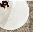thumbnail image 3 of Kate and Laurel Aguilar Modern Round Side Table, 15 x 15 x 24, White and Gold, Genuine Marble Nightstand for Small Spaces and Living Room Decor, 3 of 8