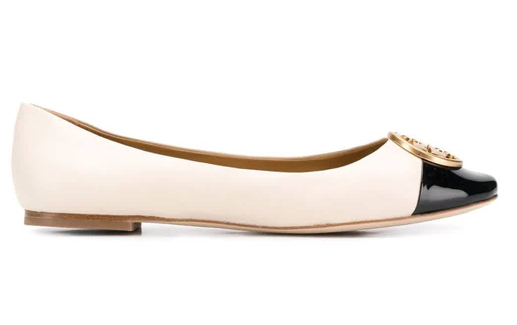 cream ballet flats