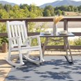 thumbnail image 2 of WLXIANG PP Material Rocking Chair Outdoor Indoor All Weather High Back Patio Rocker for Adult Heavy Duty Rocking Chair for Patio Backyard Porch Garden (Heavy Duty, White), 2 of 8