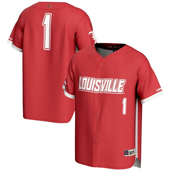 Men's GameDay Greats #1 Red Louisville Cardinals Lightweight Baseball Fashion Jersey