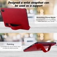 thumbnail image 7 of Protective Case for All-New Amazon Fire HD 10 and 10 Plus Tablet (13th/11th Generation, 2023/2021 Release) 10.1", PU Leather Slim Lightweight Stand Hand Strap Shockproof Case,Red, 7 of 7