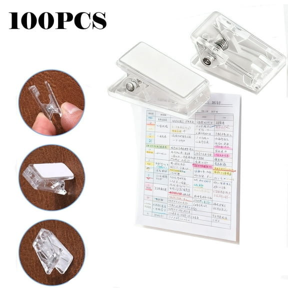 100 Pcs Adhesive Clips for Hanging,Self-Adhesive Clips Wall Tapestry Clamp Plastic Sticky Hanging Spring Photo Poster Display for Office Home Picture Halloween Christmas Decorations Clear