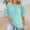 Light Blue, variant on S528Women's Plus Size Tops Summer 3/4 Sleeve Crewneck Blouses Casual Loose Curvy Flowy Tunic Shirts,Black,Women's L-XXXXL