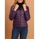 thumbnail image 5 of Chaqueta acolchada para mujer Inspire Chic con cuello alto, ligera, con capucha y cierre, talla XL, color púrpura, 5 of 6