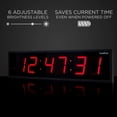 thumbnail image 2 of Ivation Huge 36 inch Large Big Oversized Digital LED Clock - Red, 2 of 7
