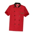 thumbnail image 4 of Chaqueta De Chef Unisex Ropa De Trabajo Chaqueta De Chef Para Servicio De Alimentos Catering Restaurante XL Rojo Sunnimix Chaquetas de cocinero, 4 of 8