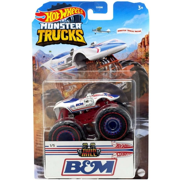 Hot Wheels Monster Trucks Racing Twin Mill B&M Diecast Car