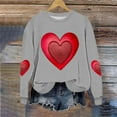thumbnail image 5 of Xuniizn Sweatshirt for Women, Valentine's Day Heart Print Casual Oversized Pullover Sweatshirts, Soft Comfortable Loose Tops, Gifts for Her, 5 of 5