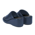 thumbnail image 2 of YDN Women Open Toe Wedge Mid Heel Mules Slip on Platform Slide Sandals Summer Beach Dressy Slippers Size 7 Navy, 2 of 4
