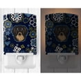 thumbnail image 2 of Caroline's Treasures BB5064CNL Blue Flowers Longhair Black and Tan Dachshund Ceramic Night Light, 6x4x3", multicolor, 2 of 2