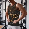 thumbnail image 5 of Salouo 2025 Golden On New Year for Men's Tank Tops,Sleeveless Muscle Shirts for Men Quick Dry Workout Tank Top Gym Muscle Tee Fitness Bodybuilding Sleeveless T Shirt-Large, 5 of 7