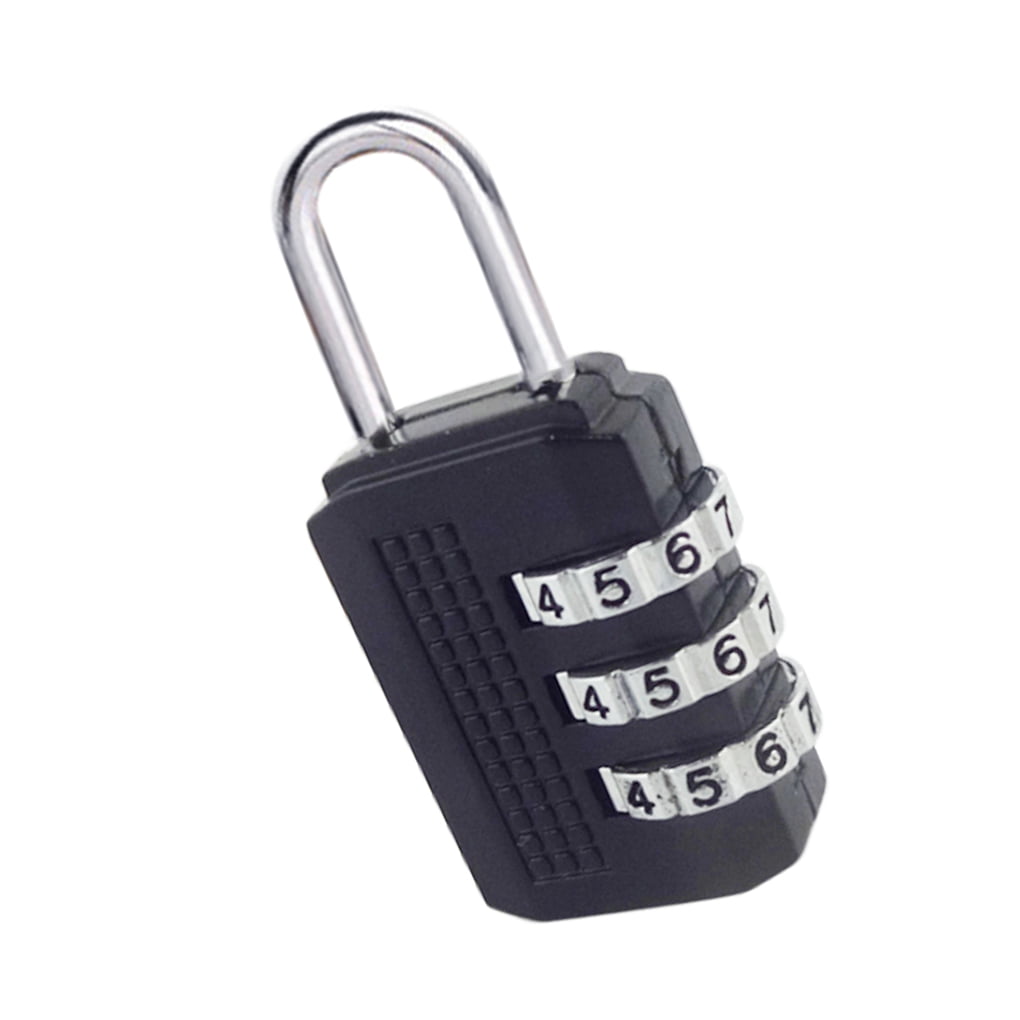 Combination Padlock Pack of 1 Assorted Color 3 Digit Security Code Travel Padlock Size 14.2x9.4x2cm for Toolboxes Luggage Bag Fence Case Sheds Suitcases Gym School Office Resettable Locker Gate