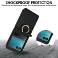 thumbnail image 3 of for Motorola Razr 40 Ultra Case, Classic Premium PU Leather Flip Case with Card Holder Shockproof Drop Protective Ring Holder Phone Case Cover for Motorola Razr 40 Ultra, Black, 3 of 6