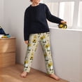 thumbnail image 5 of Yiaed Gnomes Bees And Sunflowers Print Teenagers' Lounge Pants, Loose PJ Bottoms, Long Pajama Pants for Men-Small, 5 of 6