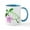 White/Blue Inside, variant on CafePress - Sea Turtle W/ Hibiscus Mug - 11 oz Ceramic Mug - Novelty Coffee Tea Cup