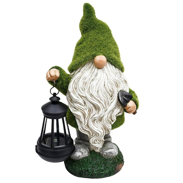 Augper Clearance Garden Gnome Statue Resin Gnome Figurine Holding Welcome  Sign with Solar LED Lights, Outdoor Summer Decorations for Patio Yard Lawn  Porch, Garden Gifts for Mom 