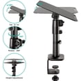 thumbnail image 2 of Studio Monitor and Speaker Stand, Clamp-on Desktop Stand Set of 2, Height Adjustable Universal Audio Holder for Bookshelf Speakers Laptops Projectors (SDS003), Black, 2 of 8