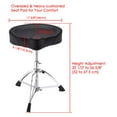 thumbnail image 3 of Yescom Saddle Drum Throne Drummer Stool Round Seat Chair Adjustable Height Folding Stand Percussion Hardware Large, 3 of 9
