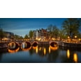 thumbnail image 2 of Jaynes Gallery 18x12 White Modern Wood Framed Museum Art Print Titled - Europe-The Netherlands-Amsterdam-Canal scene at sunset, 2 of 4