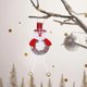 thumbnail image 1 of pstuiky Adornos navideños - Colgante para árbol de Navidad - Colgante redondo de muñeco de nieve anciano con campanas para árbol de Navidad - Decoración de escena - Regalos de Navidad, 1 of 6