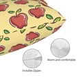thumbnail image 3 of Pofeuu Apple Print Polyester Microfiber Plush Pillowcases, Super Soft and Cozy Pillow Case Covers with Envelop Closure（Pillow core not included）-14"x20", 3 of 6