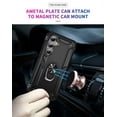 thumbnail image 2 of [PST] Samsung Galaxy S25 Plus / S24 Plus Ring Case, Anti-Drop Hybrid Magnetic Hard Kickstand Case Cover with Ring Stand, 2 of 5