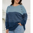 thumbnail image 3 of Daystry Women's Oversized Long Sleeve Casual Knit Pullover Sweater Pullover, 3 of 8