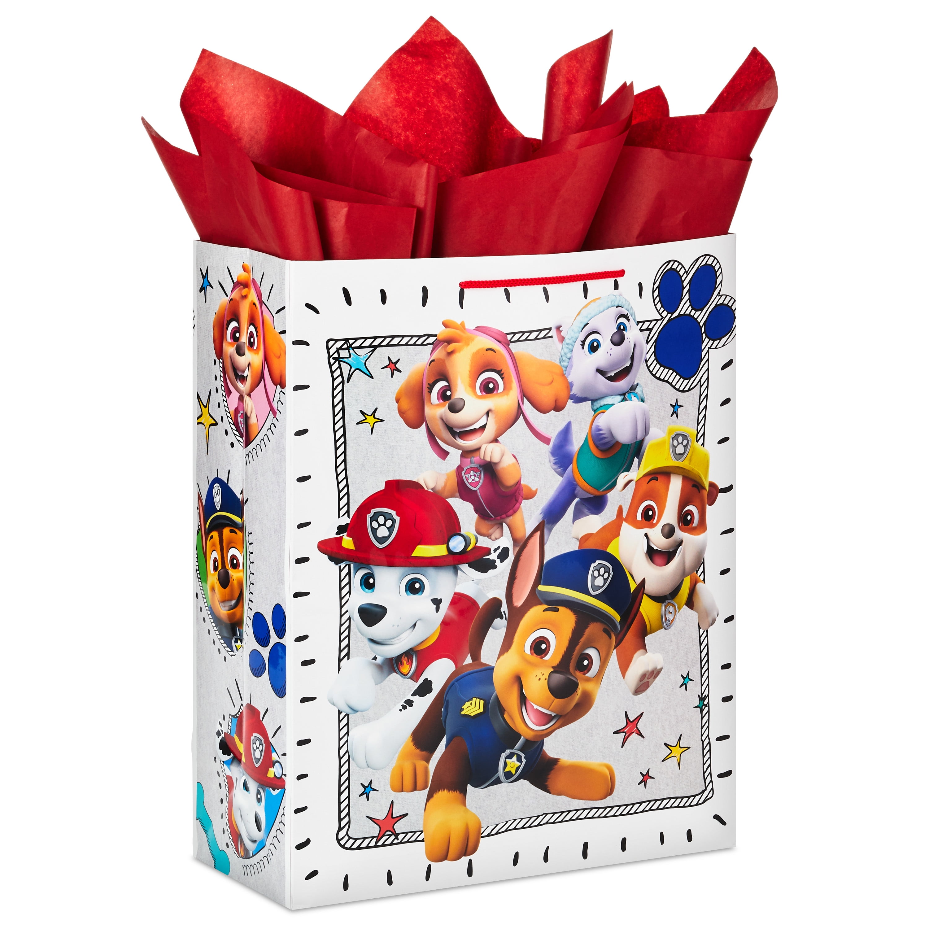 Hallmark 15' Extra Large Paw Patrol Gift Bag with Tissue Paper for Birthdays, Kids Parties, Christmas, Holidays