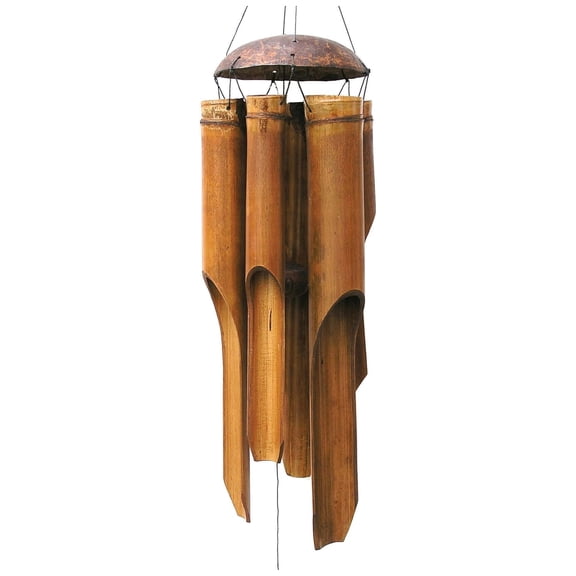 Gifts 134 Bamboo Wind Chime, Large, Plain Antique