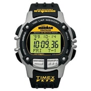 Timex by Timex Men's 100m Polyurethane Strap Wristwatch, Black & Silver