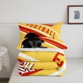 thumbnail image 4 of Erosebridal Ensemble de Couette Pleine de Football Américain pour Garçons Filles, Réversible 3 Pcs, Or, Pittsburgh, 4 of 6