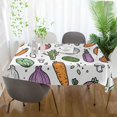 thumbnail image 3 of Yayeee Tablecloths 60" x 120" Rectangle Wrinkle Resistant Party Table Cover, Purple Vegetables Pattern, 3 of 8