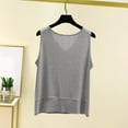 thumbnail image 4 of AKOEE Modal Cotton Tank Tops Soft Pajama Sleep Tees for Women with Pleats Solid Sleeveless Base Undershirt (2XL, Gray 01), 4 of 6