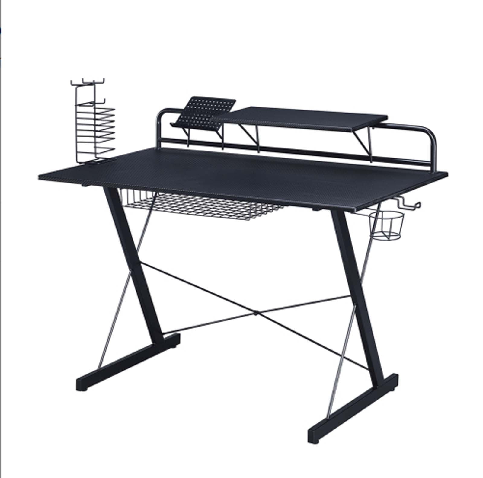 Carbon Fiber Gaming & Office Desk  Ergonomic Standing Desk with Built-In Shelves | Smart Height-Adjustable Electric Table for Home Office & Multi-Scene Use