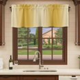 thumbnail image 6 of Yellow Ombre Curtain Valances for Windows, Kitchen Valance Window Treatments Panel 2 Pack, Modern Abstract Art Farmhouse Gradient Rod Pocket Short Curtains for Bathroom Bedroom 42 x 18 Inch, 6 of 8