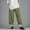 Army Green, variant on TRUBKH Linen Pants for Women Palazzo Pants Elastic Waist Straight Leg Flowy Pants Resort Wear for Women Beach Pants for Women Tall Sweatpants for Women Barrel Palazzo Pants Flowy Gauze Army Green L