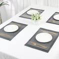 thumbnail image 7 of Unique Bargains Placemats Set of 8 for Dining Table Indoor Decor Kitchen Mat Gray, 7 of 7