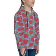 thumbnail image 3 of Fotbe Hand Drawn Strawberry Pattern Youth Pullover Hooded Sweatshirt, Boys Hoodie, Kangaroo Pocket Hoodie for Kids Girls -Small, 3 of 6
