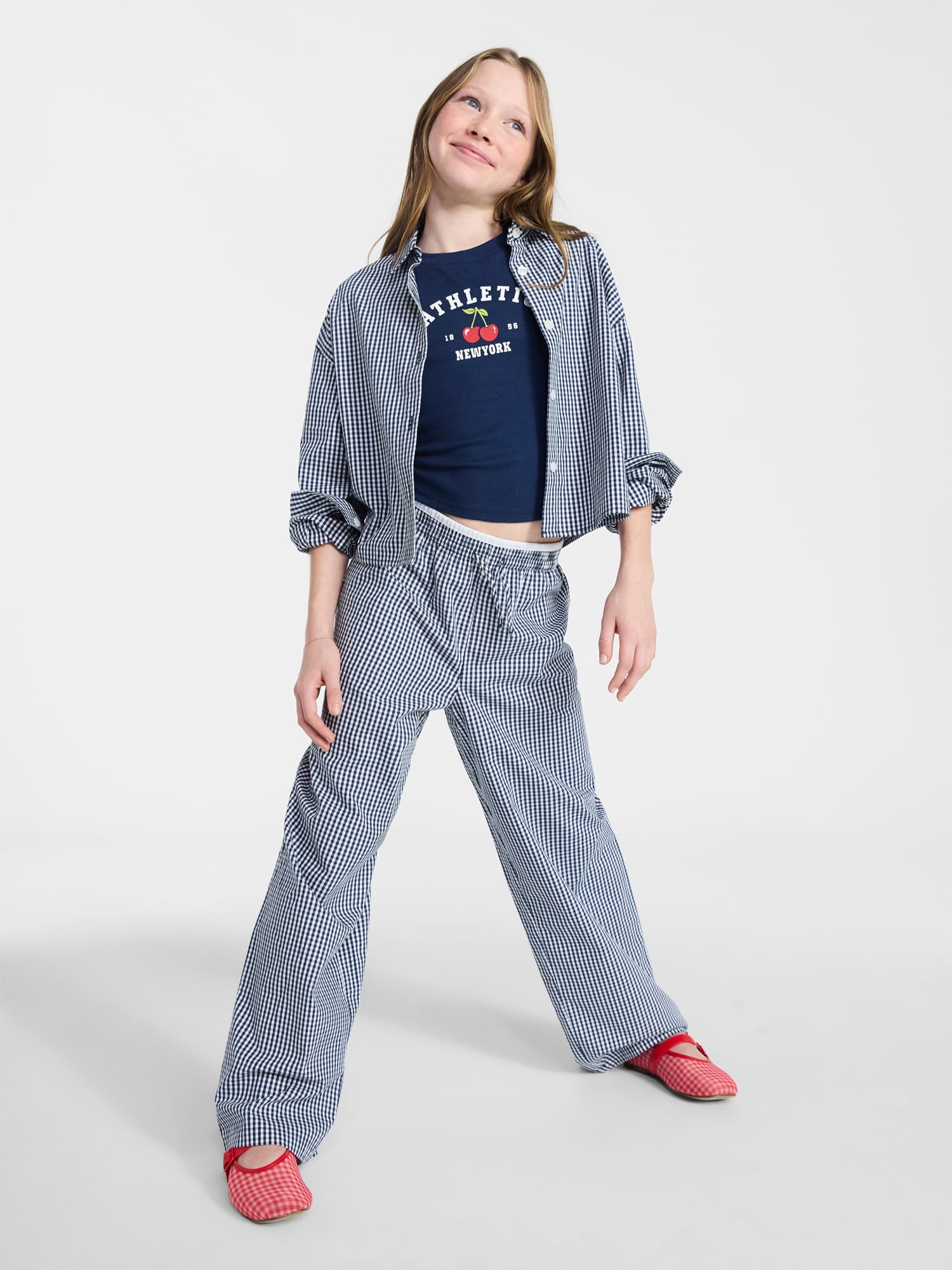 Weekend Academy Girls Graphic Baby Tee with Short Sleeves, Sizes 4-18
