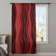 thumbnail image 4 of Red Ombre Sheer Curtains 63 Inches Long, Abstract Art Moire Ocean Waves Light Filering Curtains, Breathable Simi Curtain Privacy Drapes for Living Room Bedroom Lightweight Window Treatment, 4 of 9