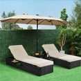 thumbnail image 2 of Alden Design 8" Solid Print Decagon Market Patio Umbrella, UV Resistant, 2 of 10