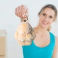 thumbnail image 6 of Bunny Plush Keychain key 6" Cute Chains for Women Plush Bag Charm Easter Basket Stuff Mother's Day Gifts Khaki, 6 of 8
